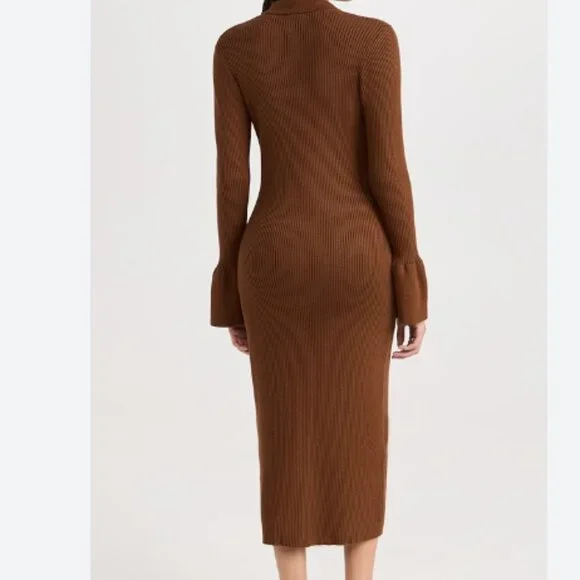 Rails Rosalie Rib-Knit Midi Dress in Fox Small - Picture 7 of 8